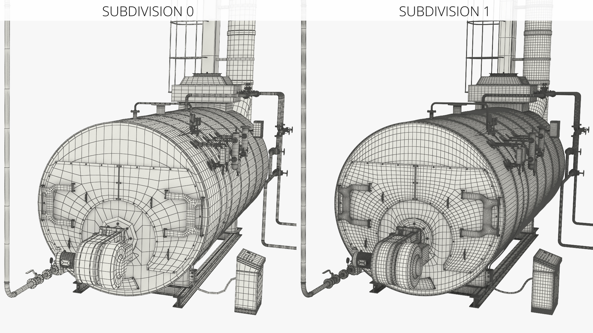 Horizontal Steam Boiler with Chimney Stack - view 8