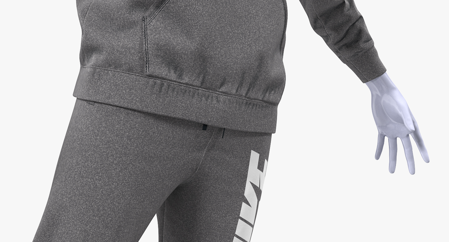 3D Nike Sportswear Suit Anthrazit Lowered Hood on Mannequin