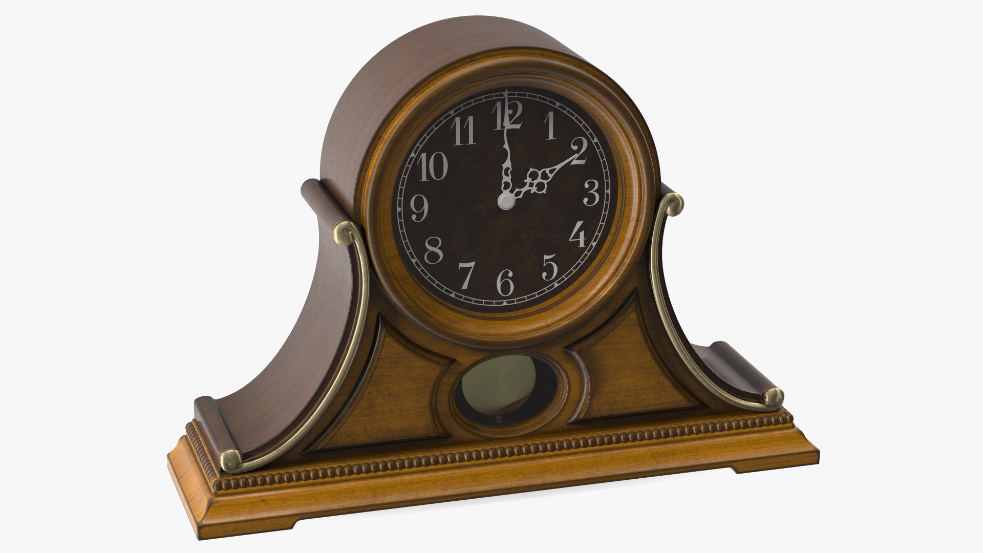 3D Antique Wooden Musical Clock model