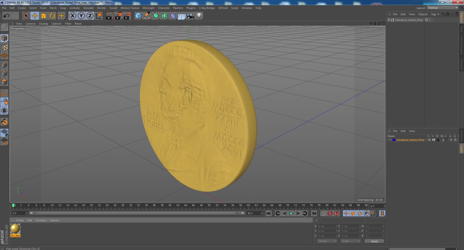 Literature Nobel Prize 3D