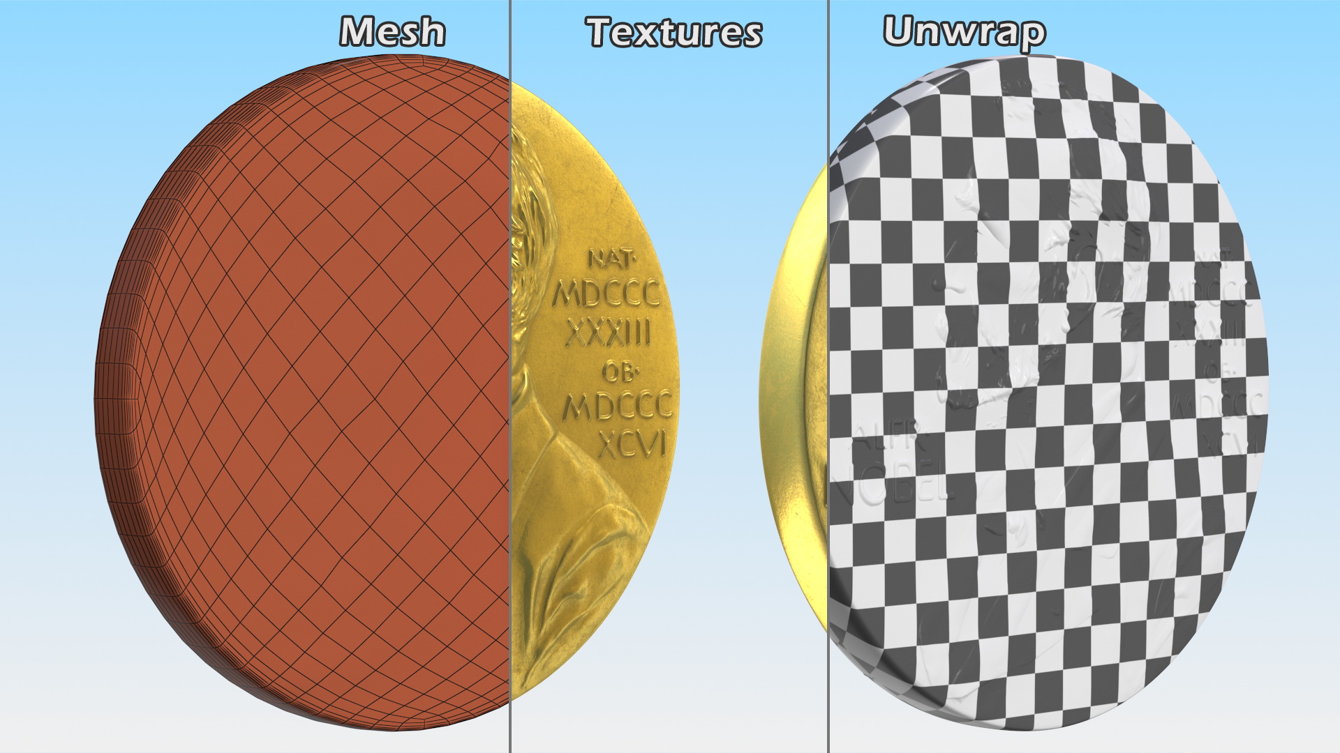 Literature Nobel Prize 3D