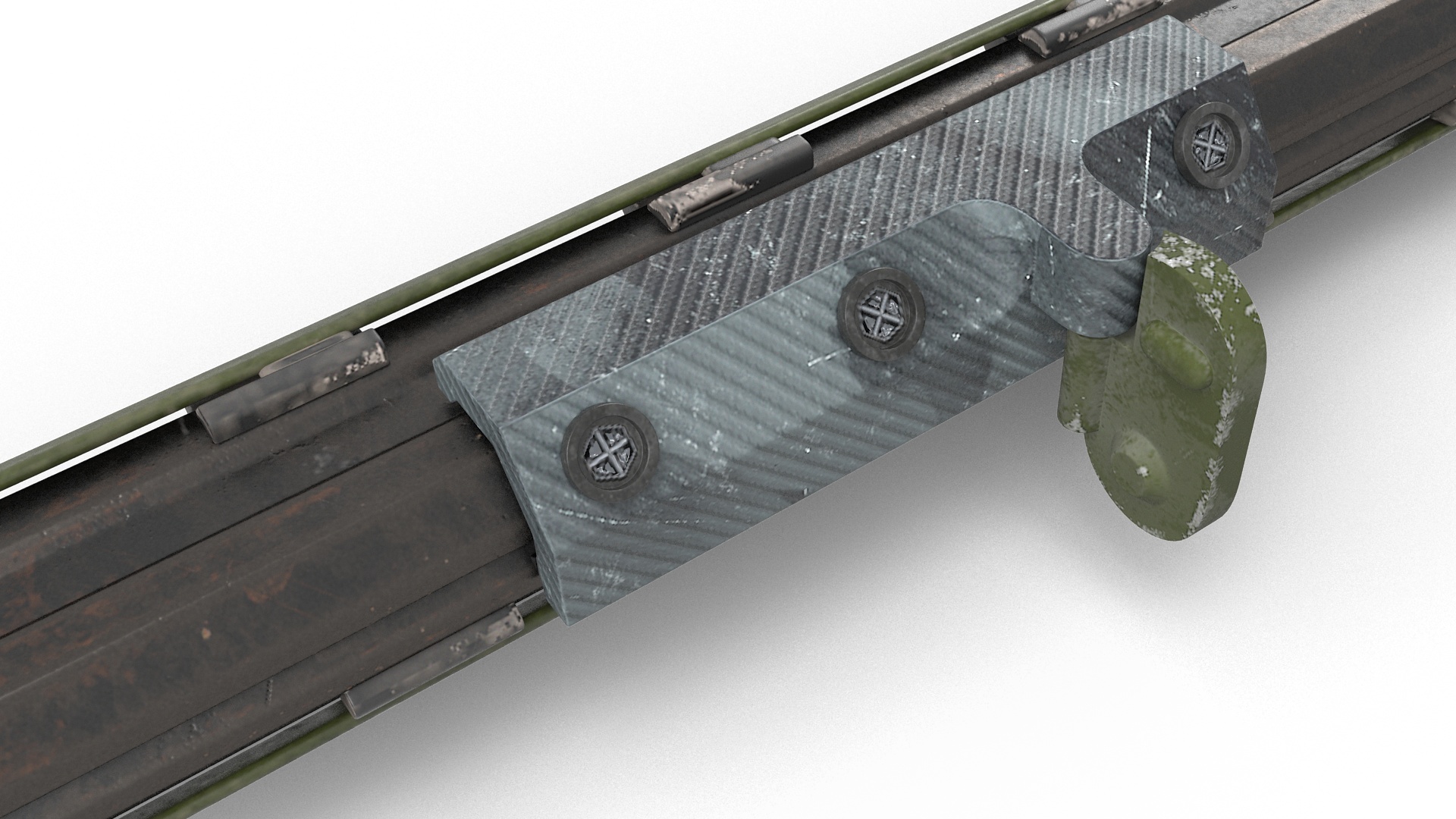 3D Futuristic Sniper Rifle with Bullets