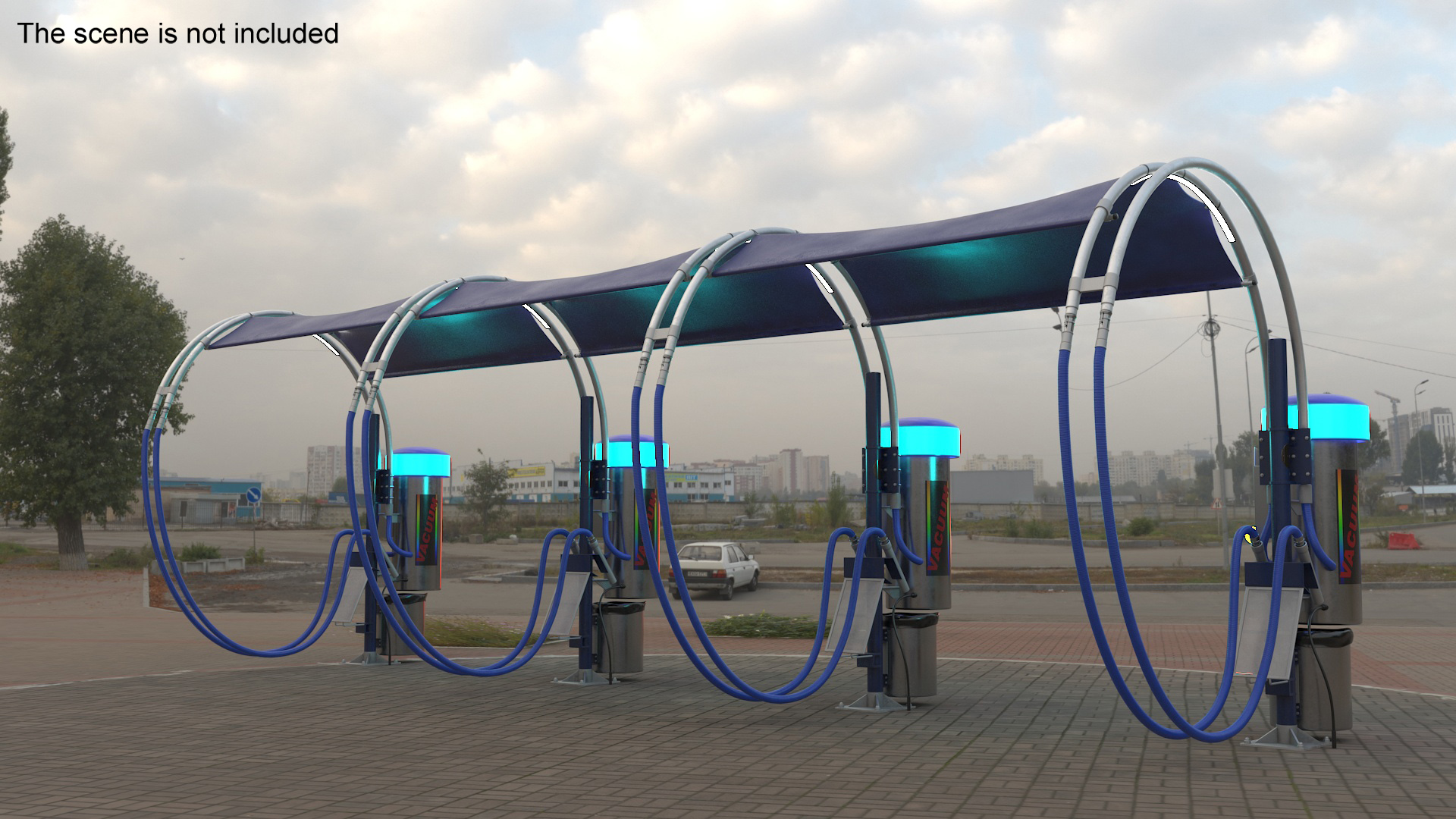 3D Car Wash Station with Vacuum Cleaner