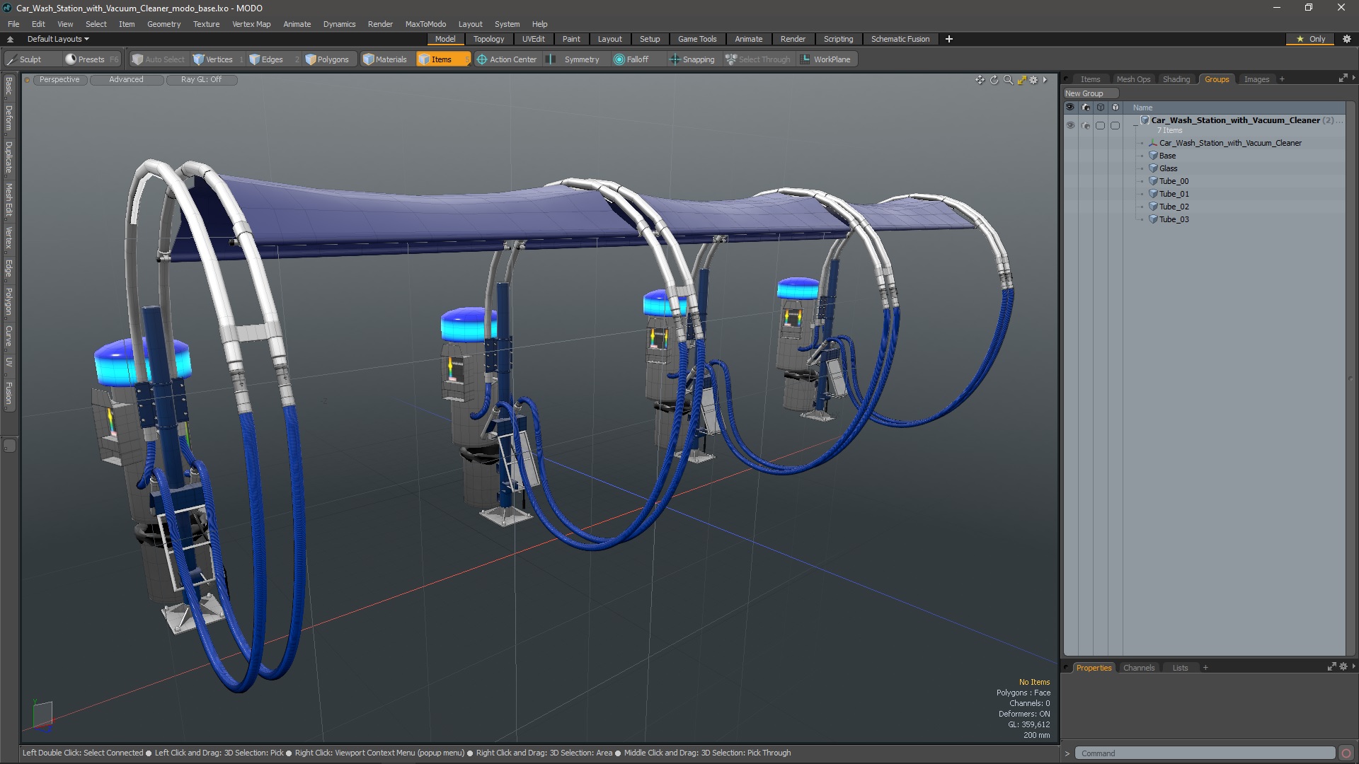 3D Car Wash Station with Vacuum Cleaner