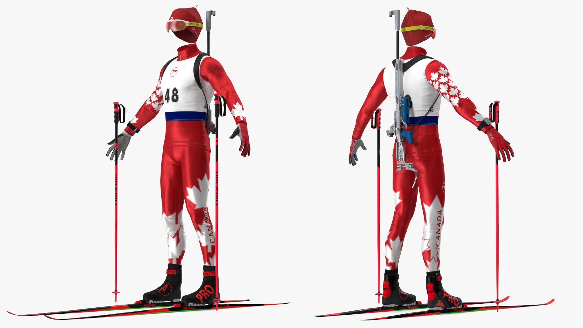Biathlon Equipment Team Canada Set 3D model