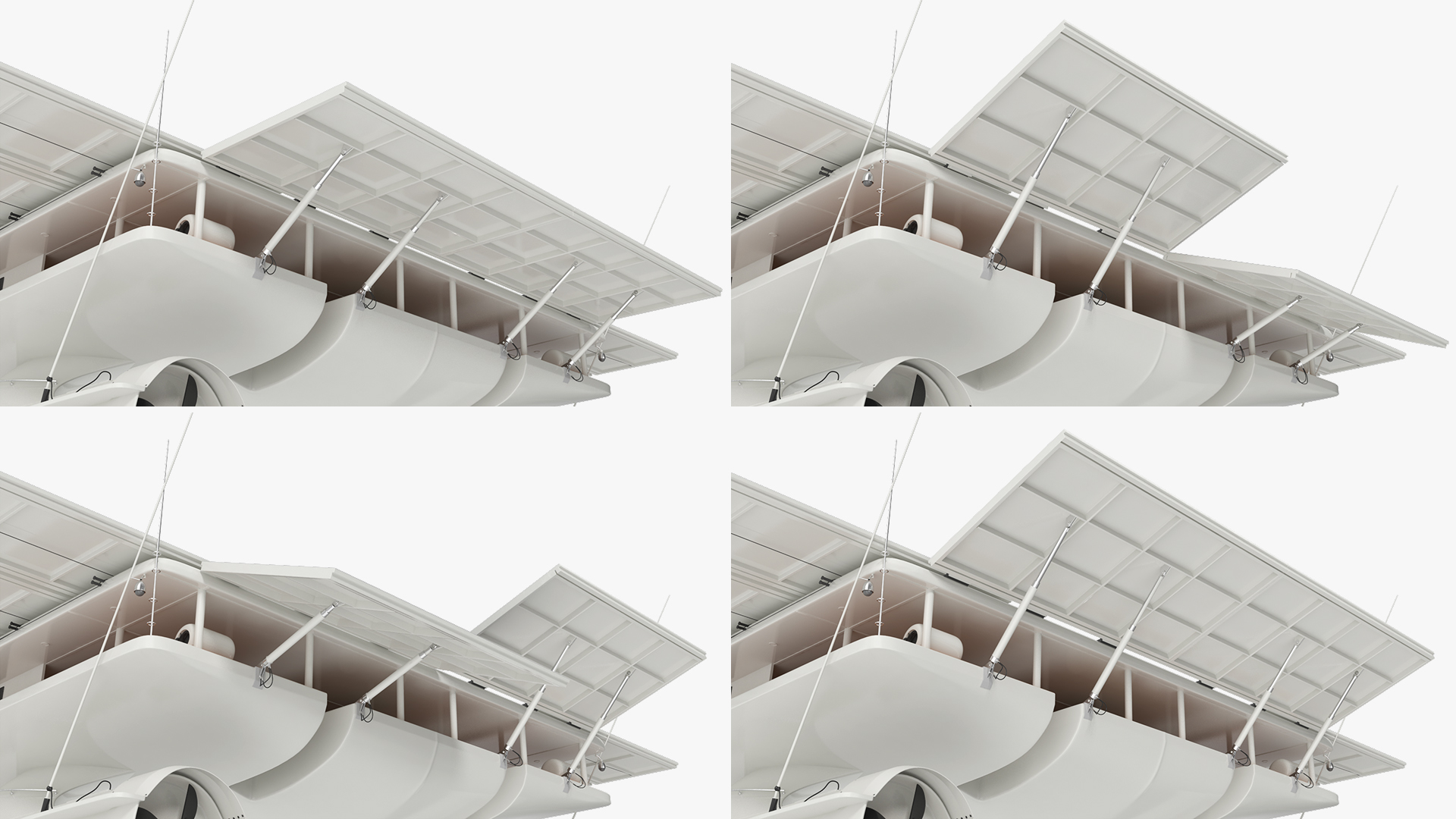 3D Solar Electric Boat Rigged