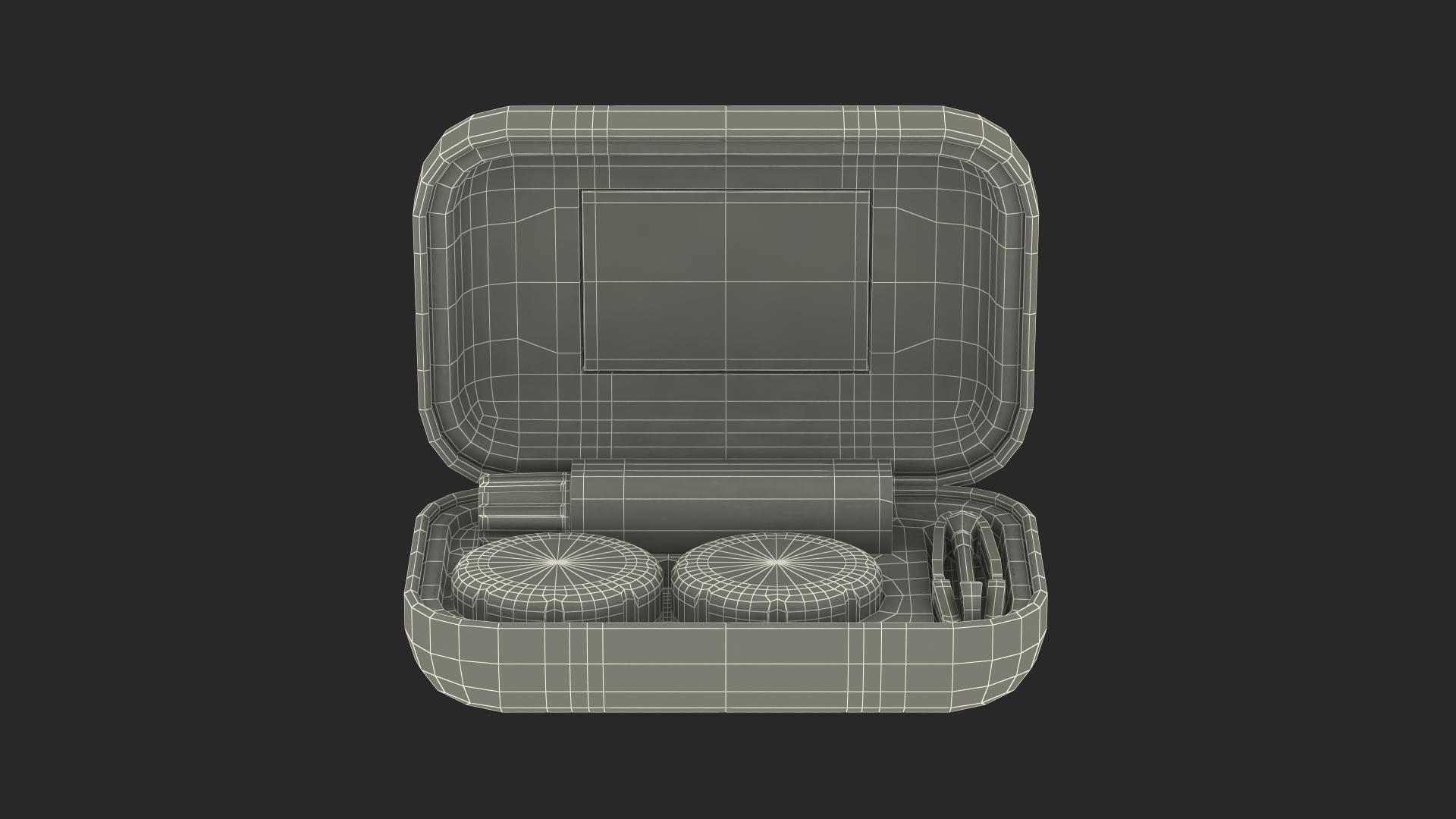 3D Contact Lens Travel Kit Case model