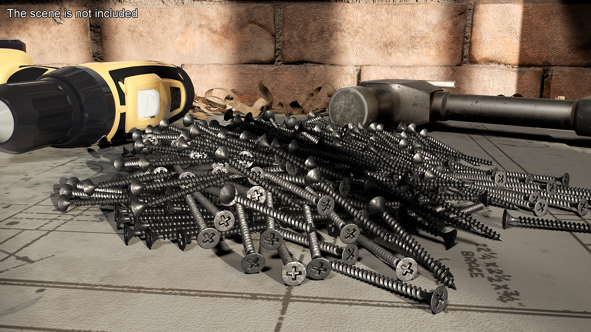 3D Drywall Nails model