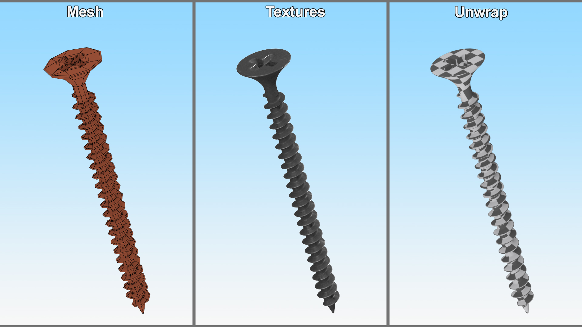 3D Drywall Nails model