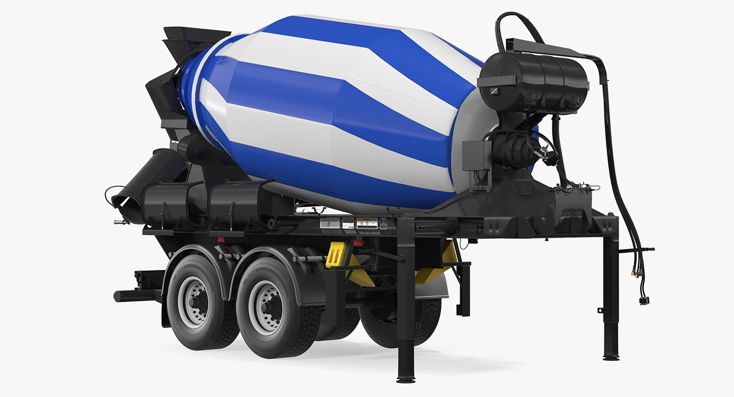 3D Semi Trailer Mixer model