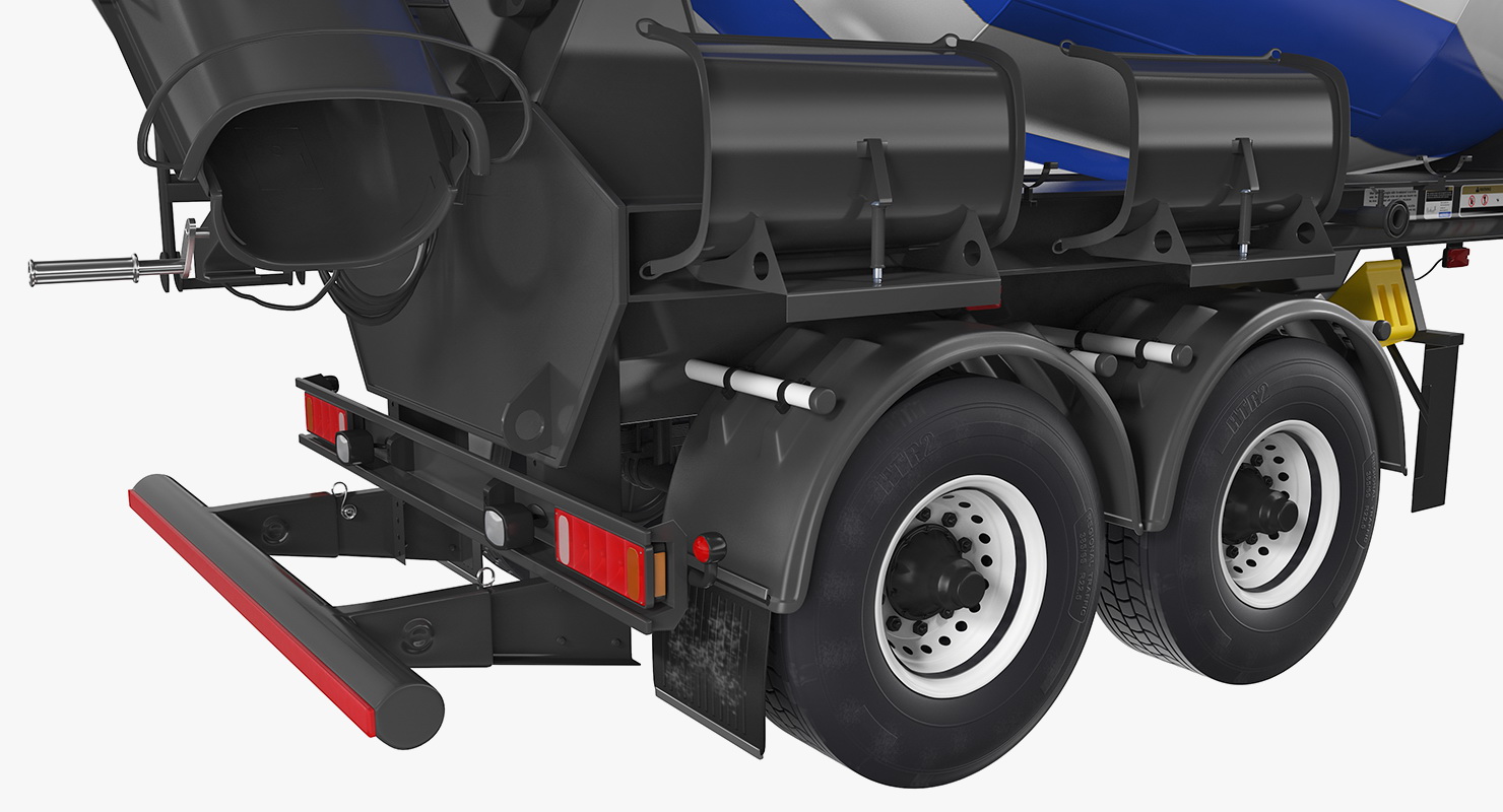 3D Semi Trailer Mixer model