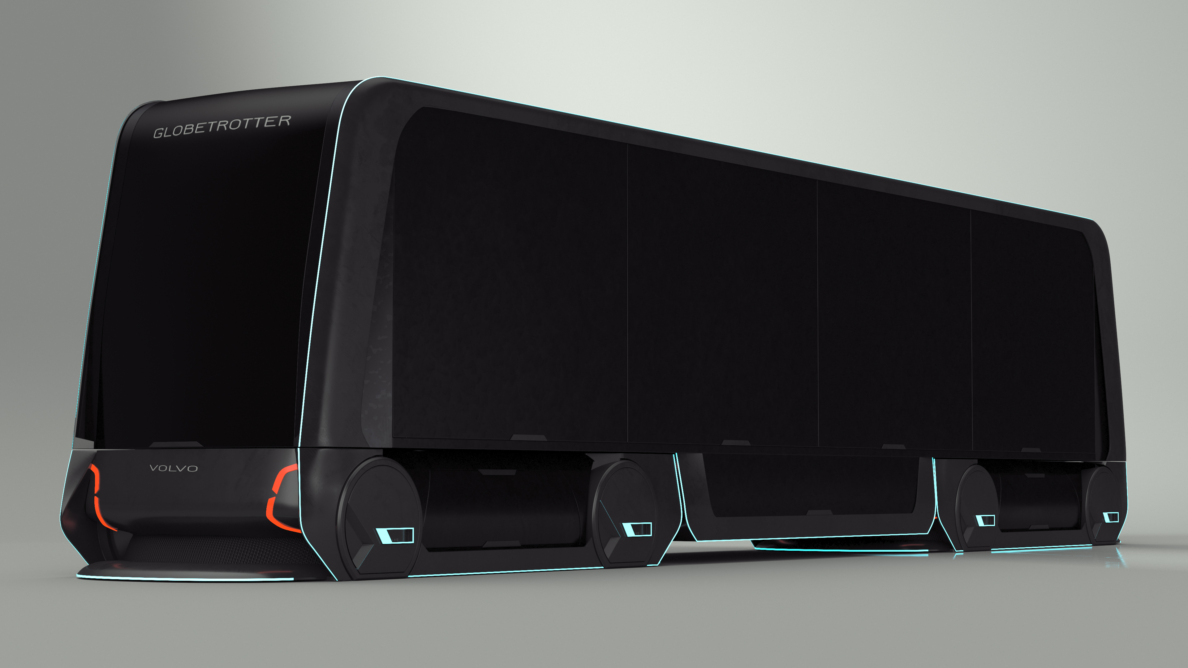 3D model Futuristic Volvo Autonomous Carrier