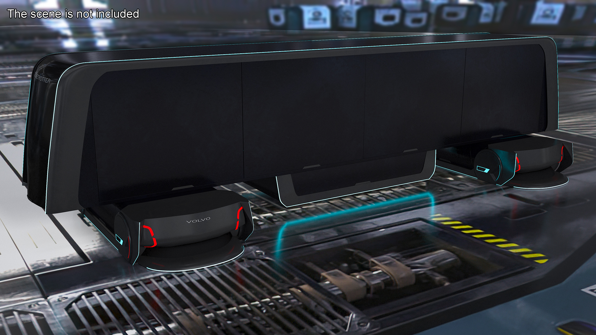 3D model Futuristic Volvo Autonomous Carrier
