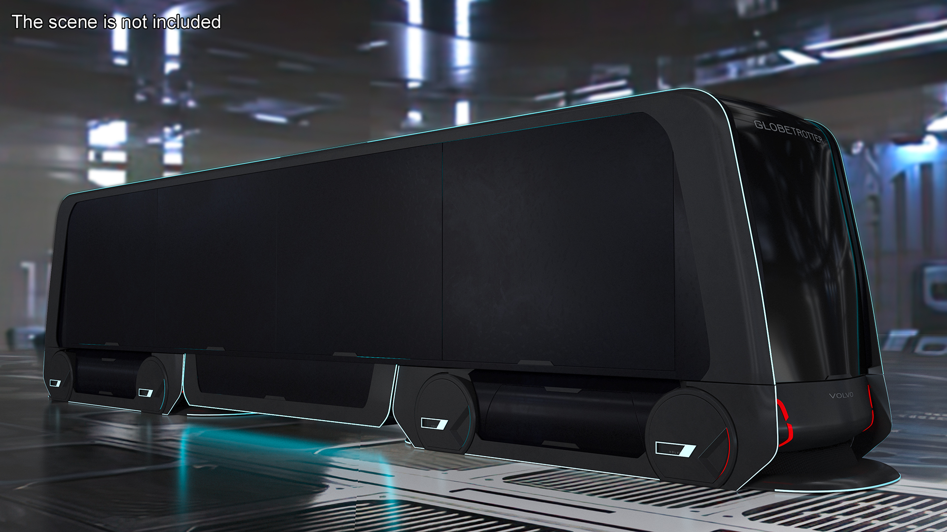 3D model Futuristic Volvo Autonomous Carrier