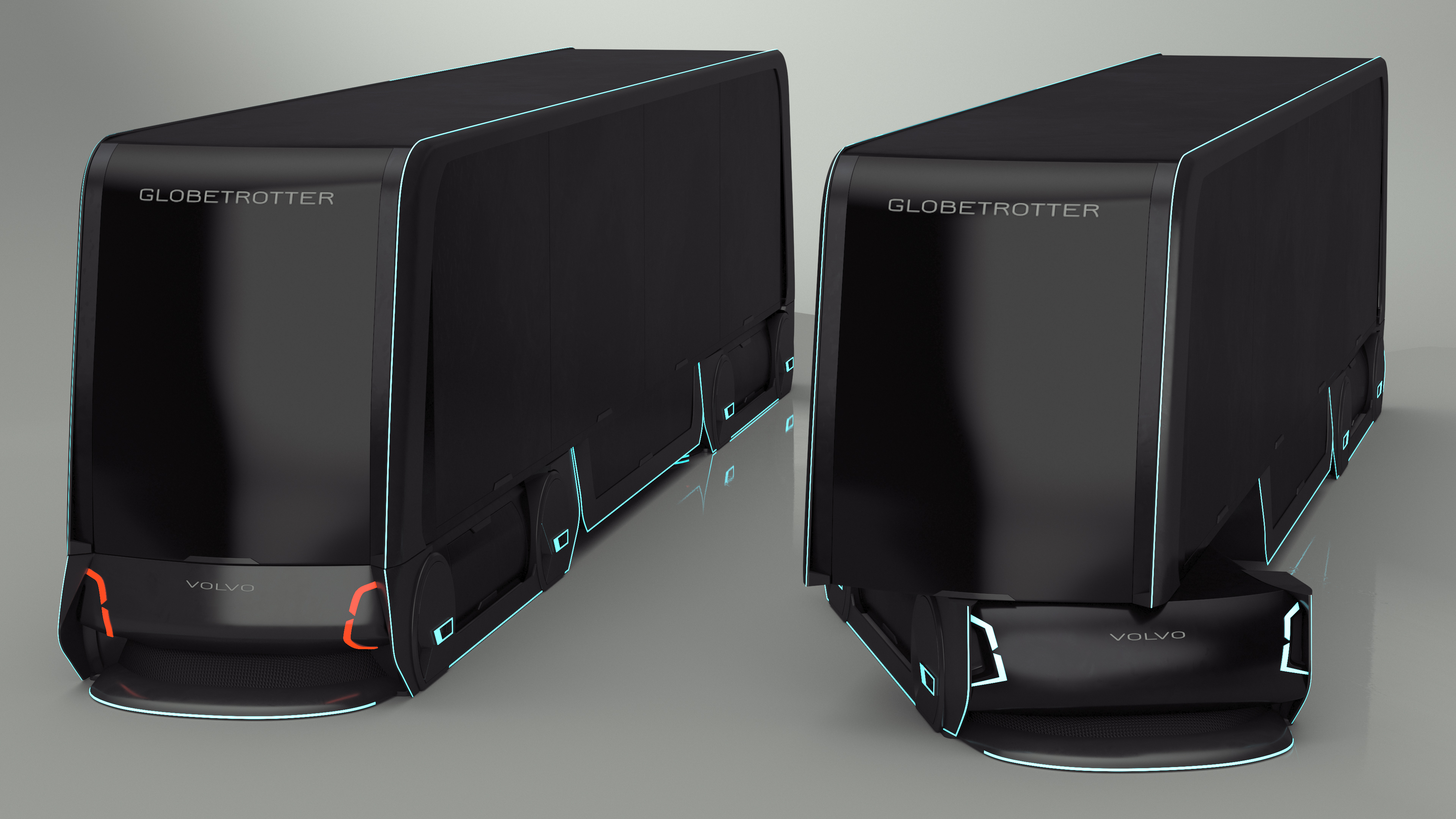 3D model Futuristic Volvo Autonomous Carrier