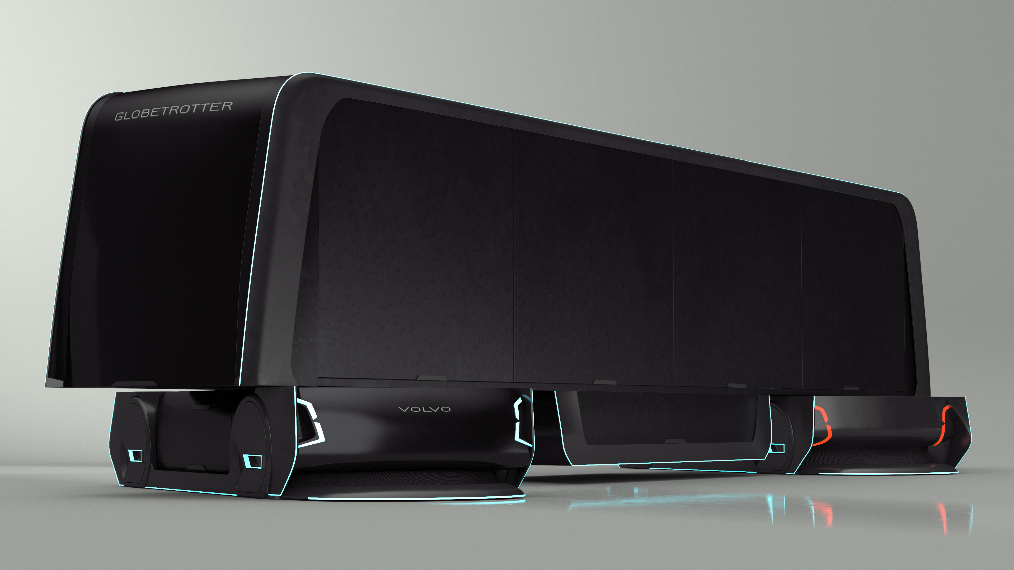 3D model Futuristic Volvo Autonomous Carrier