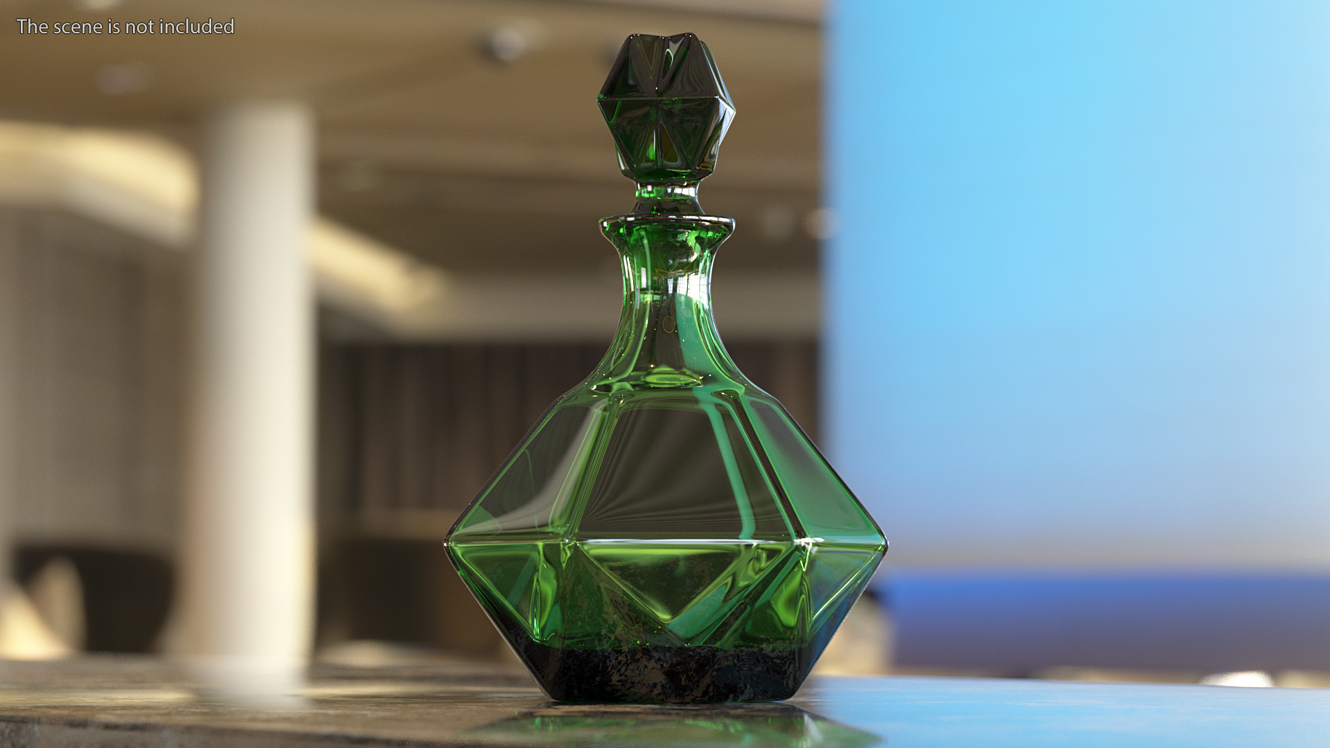 3D model Green Glass Decanter