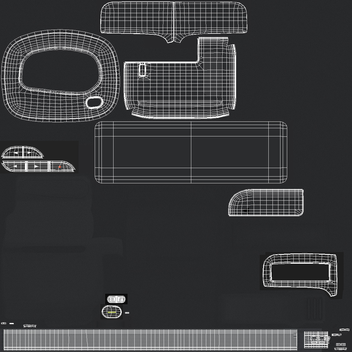 3D model Pager Screen On