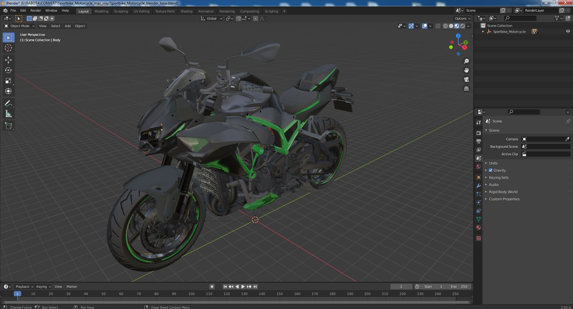 3D model Sportbike Motorcycle