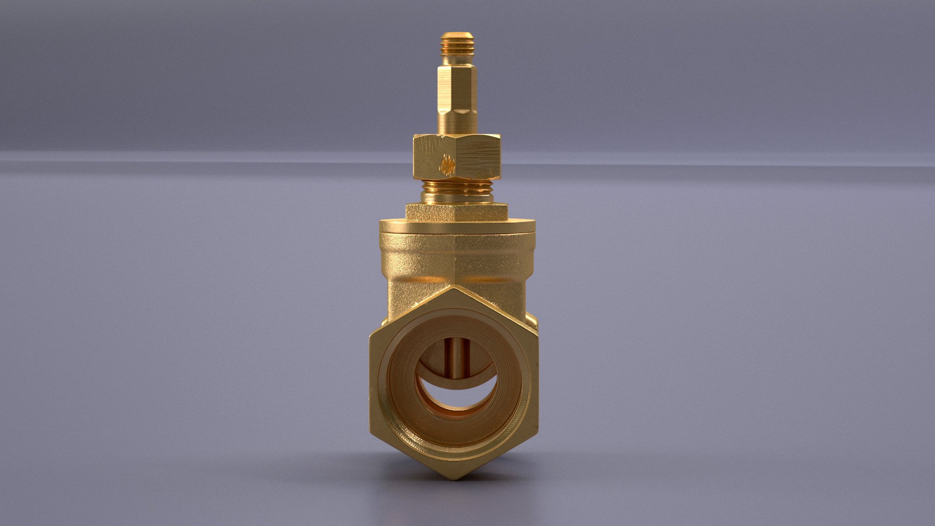 3D Brass Gate Valve