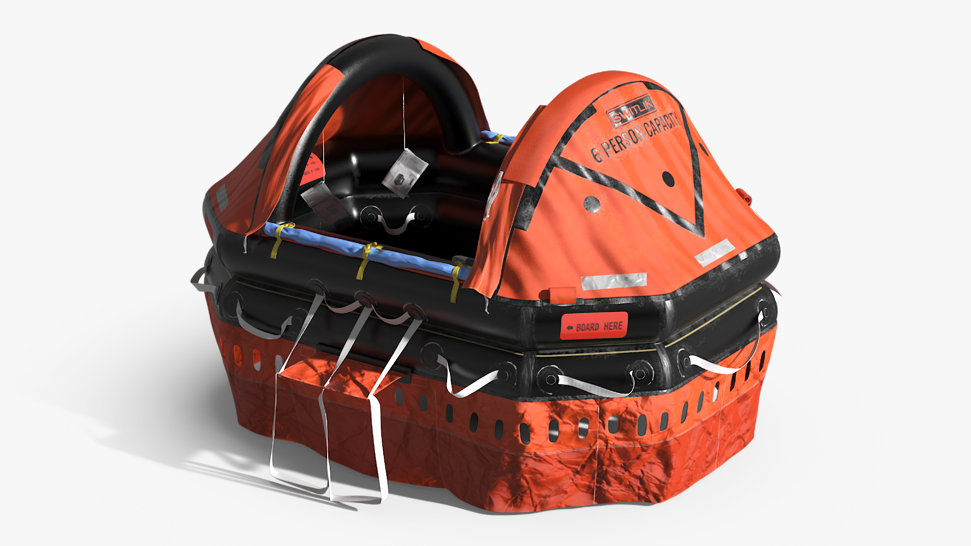 3D model Inflatable Life Raft Open