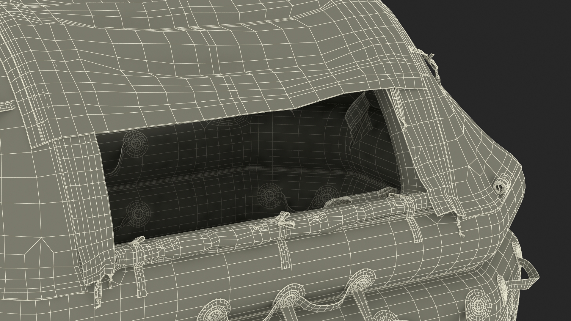 3D model Inflatable Life Raft Open