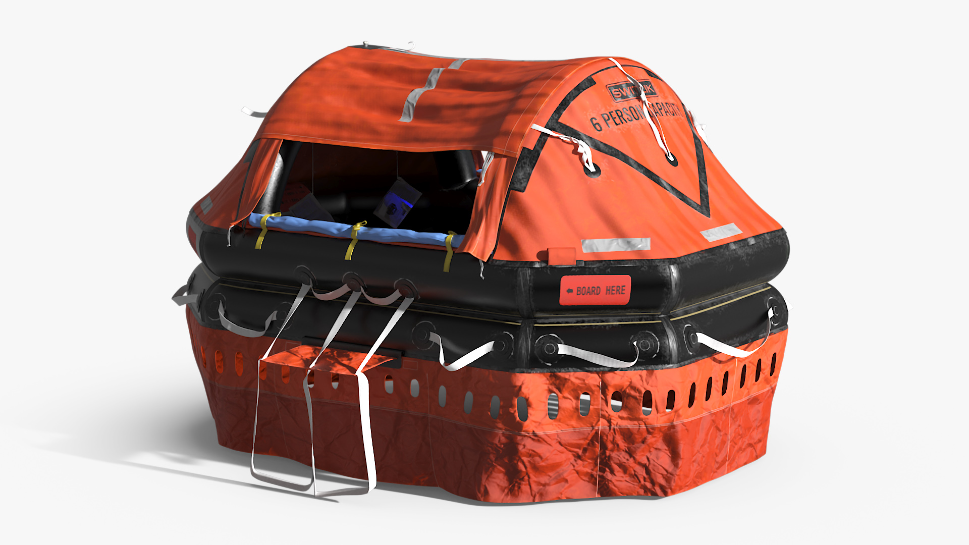 3D model Inflatable Life Raft Open