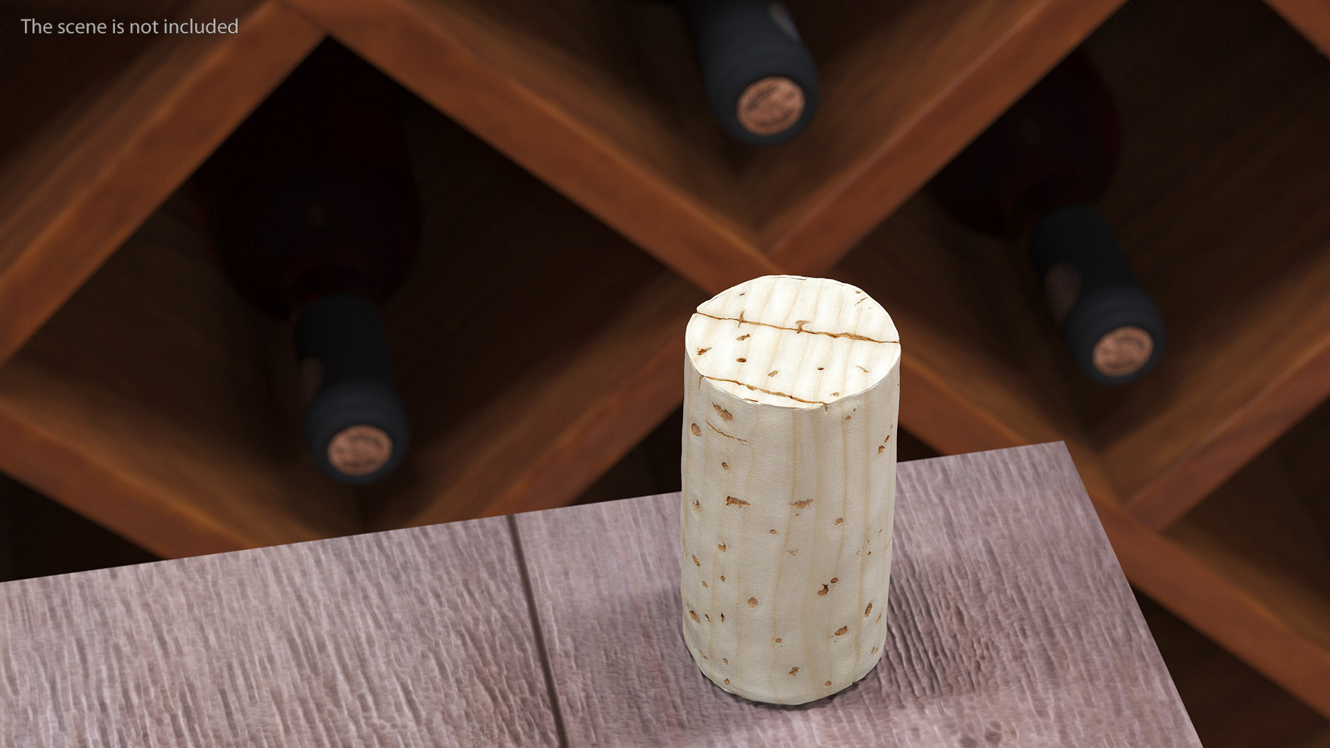 3D Realistic Wine Bottle Cork
