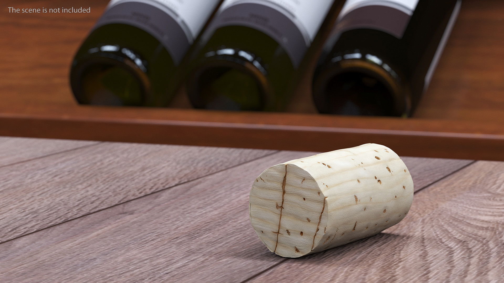 3D Realistic Wine Bottle Cork