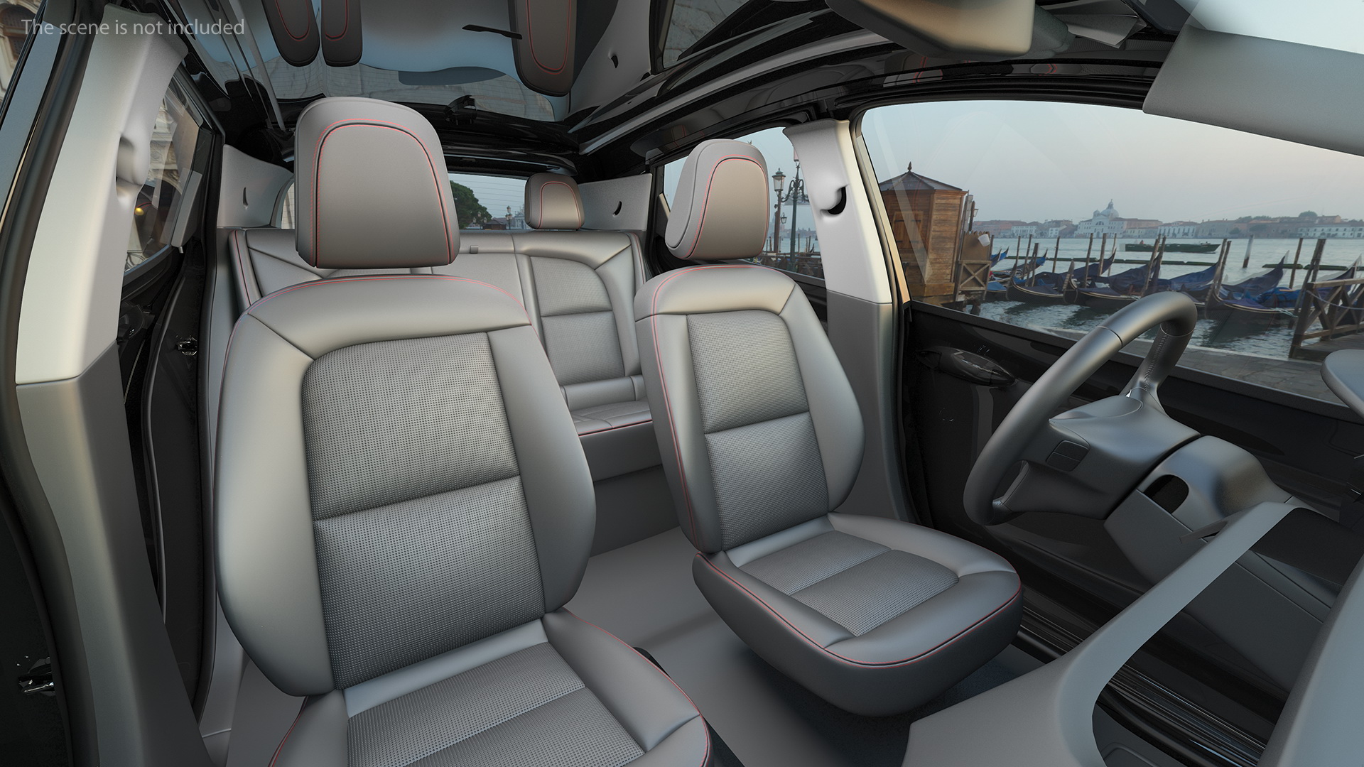 Electric Family Vehicle 2018 Simple Interior Generic 3D