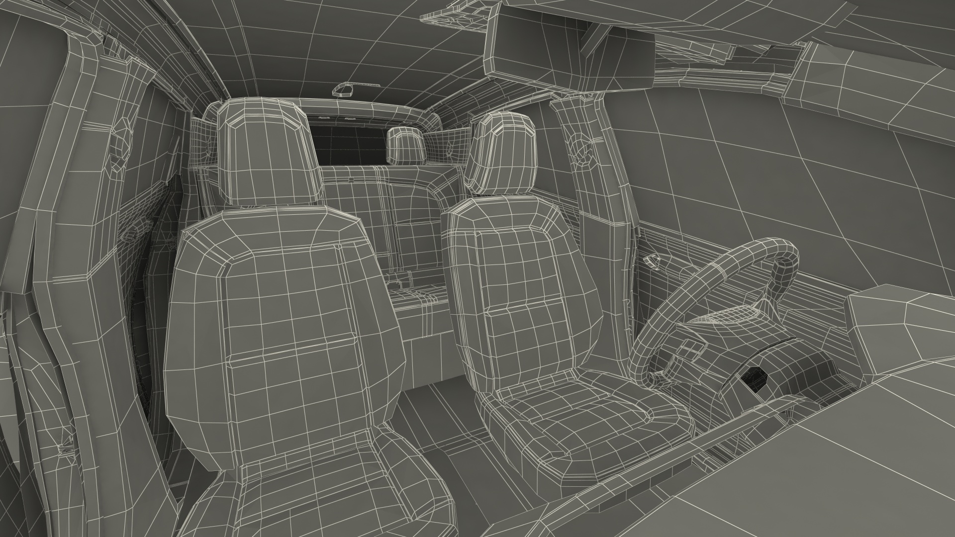 Electric Family Vehicle 2018 Simple Interior Generic 3D