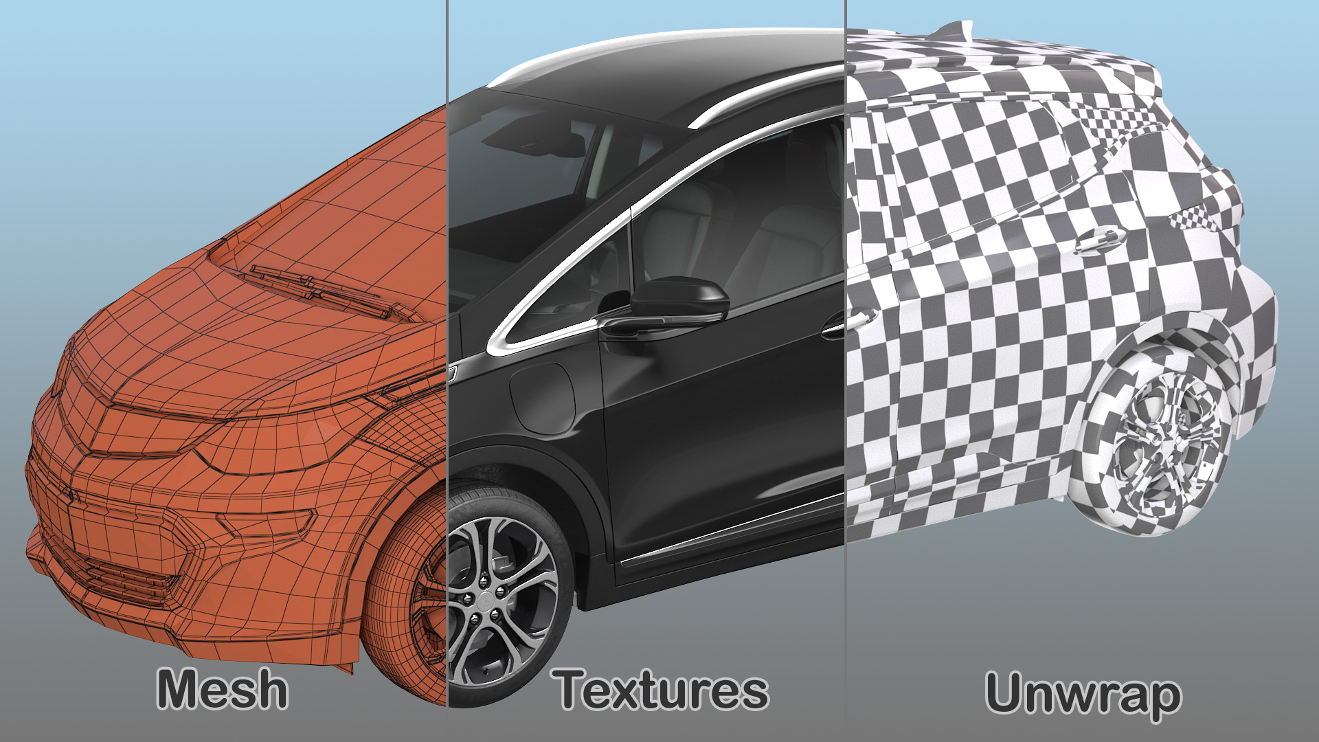 Electric Family Vehicle 2018 Simple Interior Generic 3D