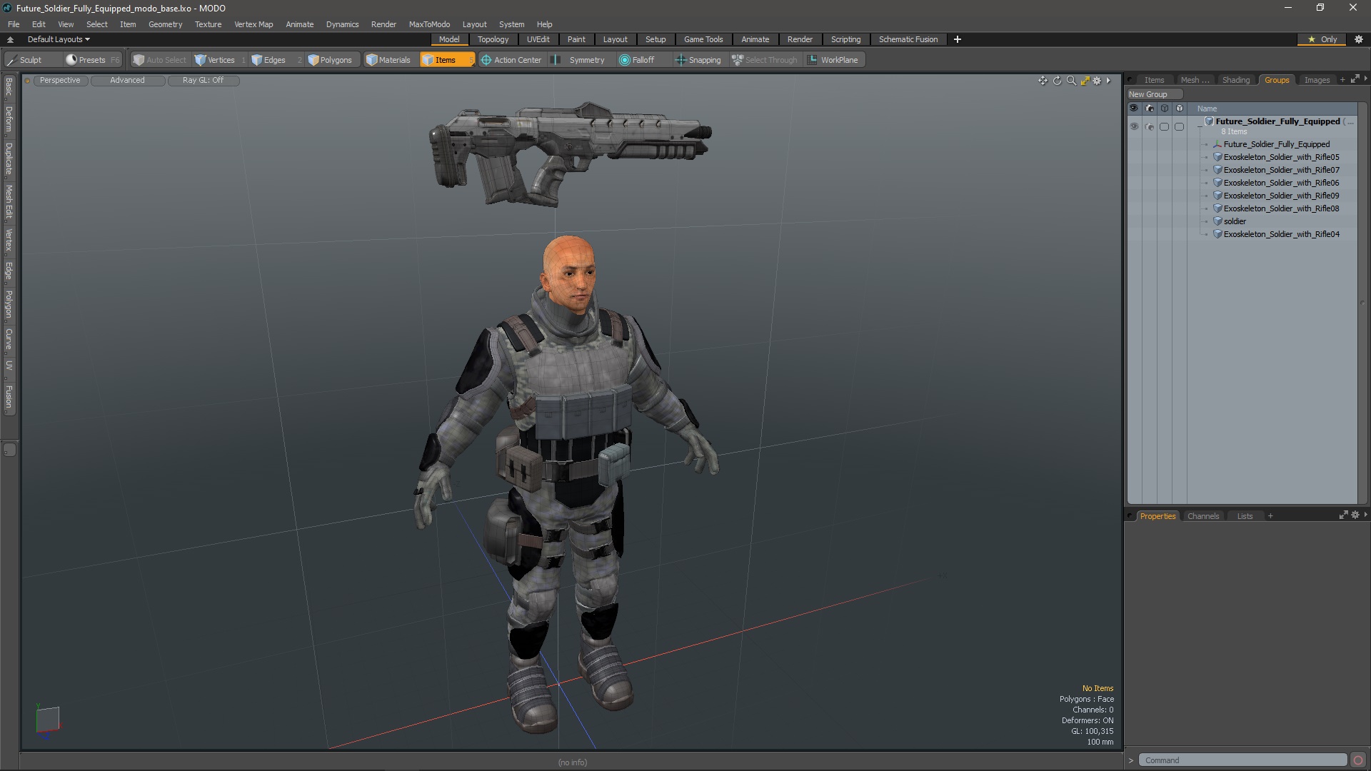 Future Soldier Fully Equipped 3D model