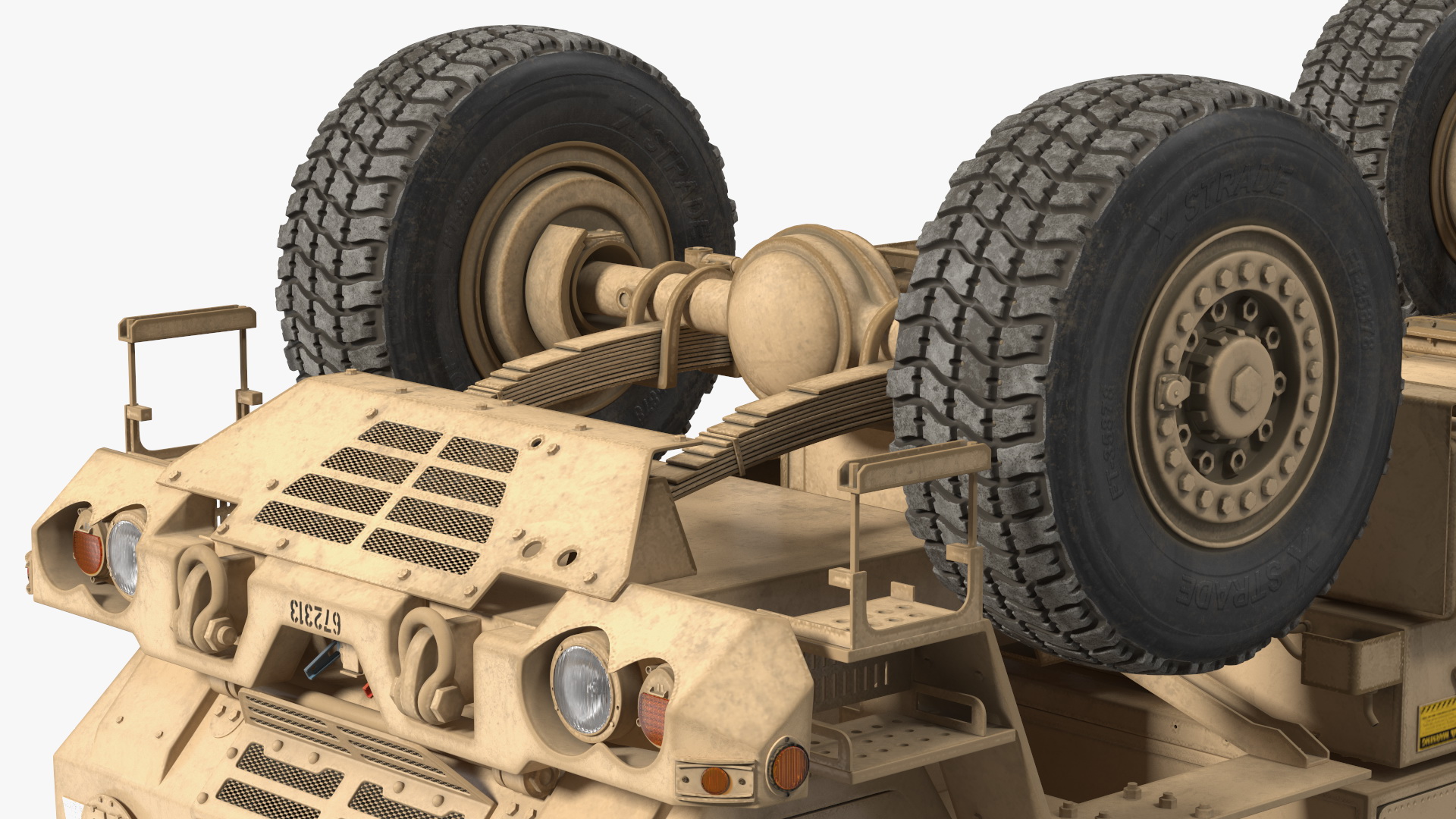 3D M142 HIMARS Multiple Rocket Launcher Desert model