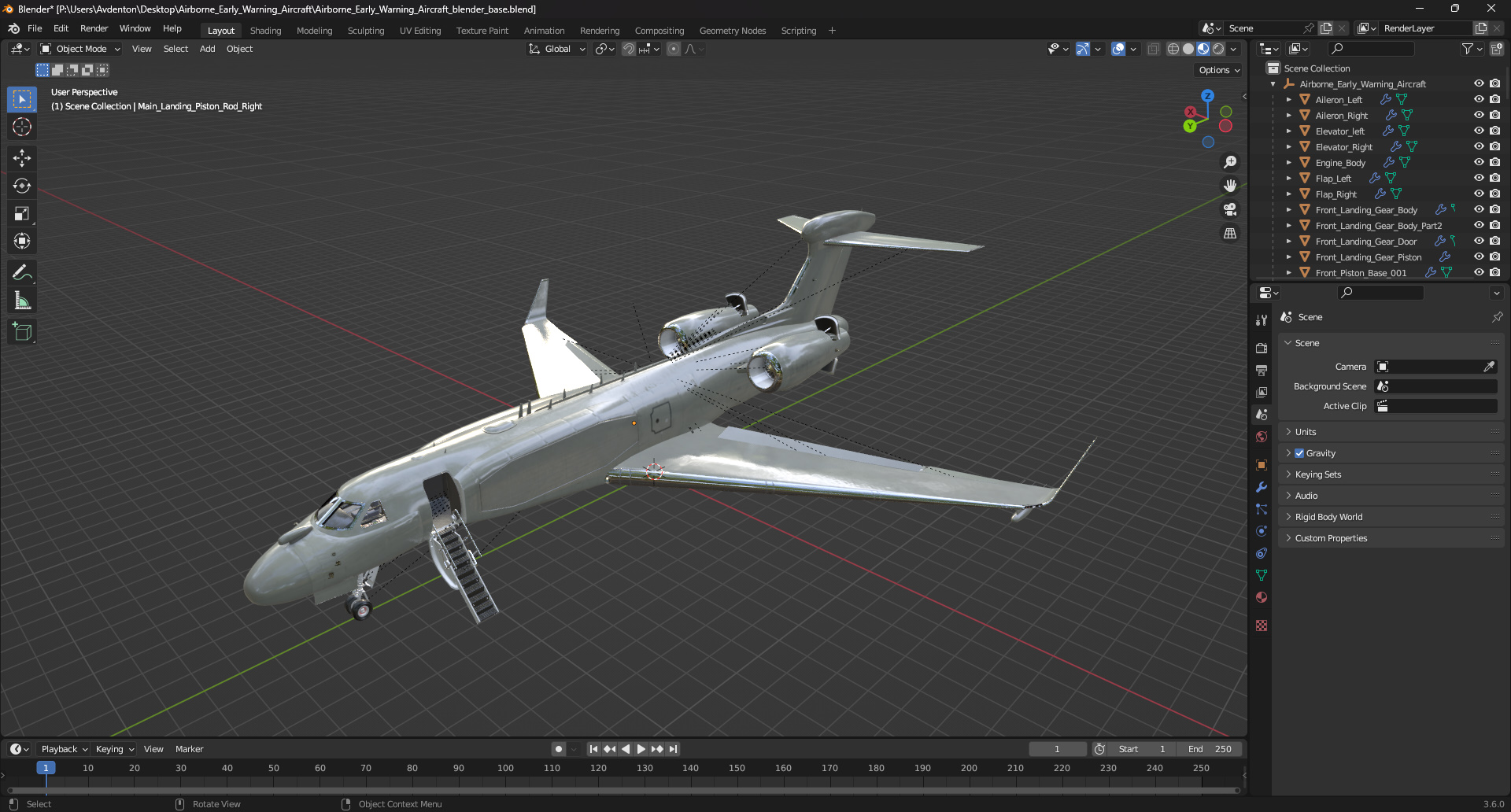 3D Airborne Early Warning Aircraft
