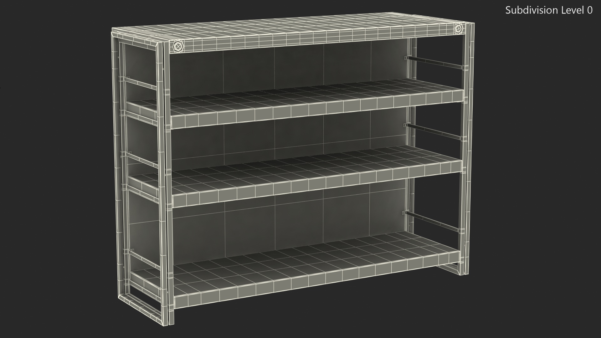 3D Home Bar Counter Unit Industrial Style model