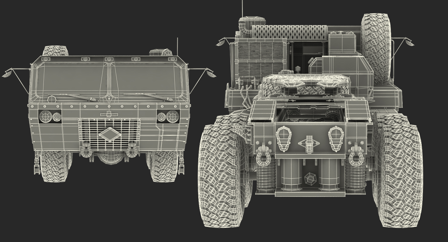 3D model Military Truck Oshkosh HEMTT M985 Rigged