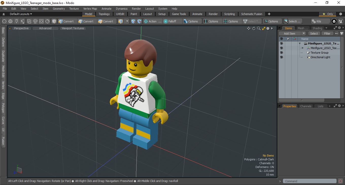 Minifigure LEGO Teenager 3D model