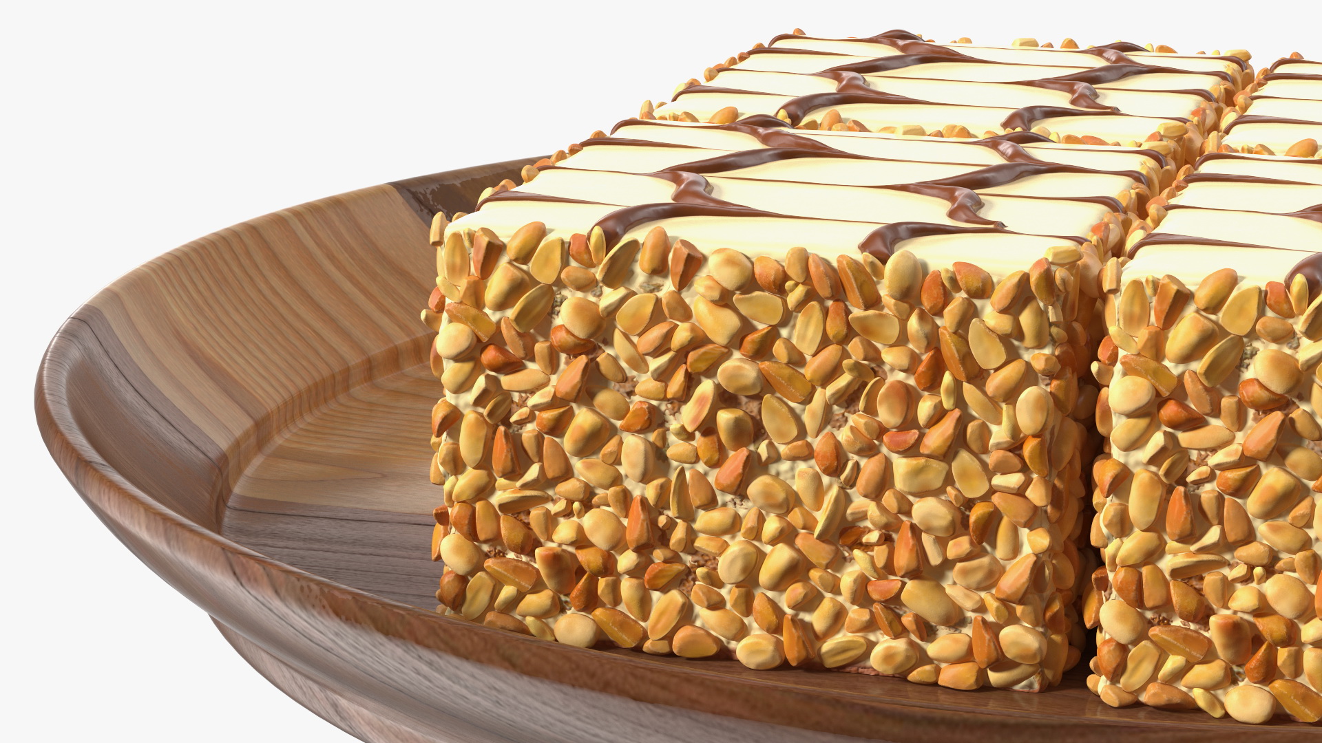 Mono Latte Cake On Stand 3D model