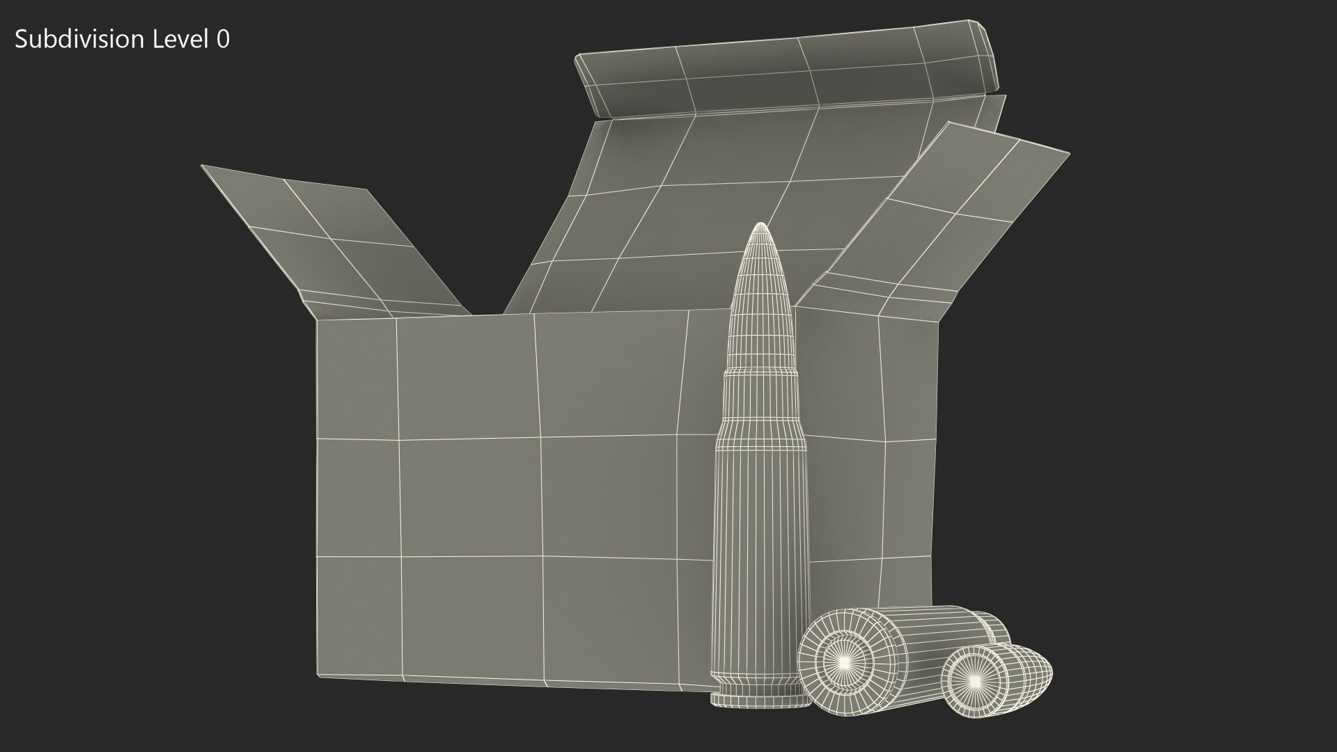 Box of 7_62x39mm Intermediate Cartridge 3D model