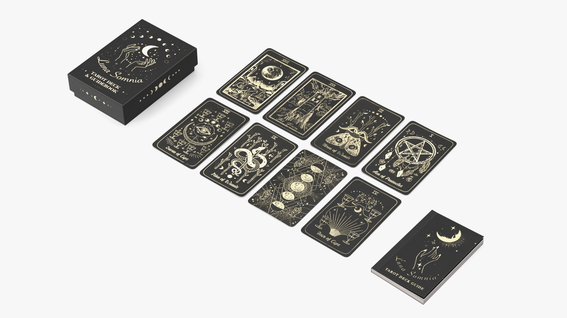 3D Luna Somnia Tarot Cards model
