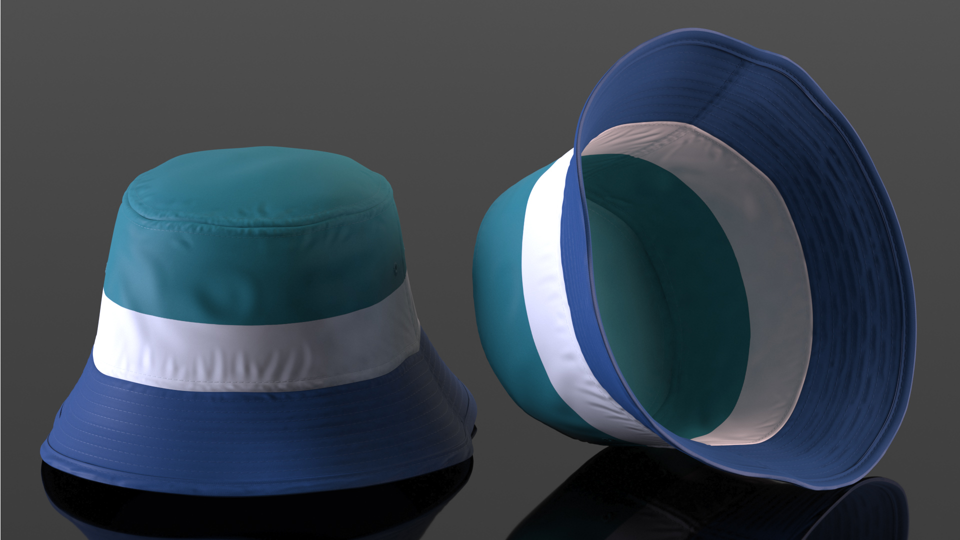 3D Vintage Bucket Hat model