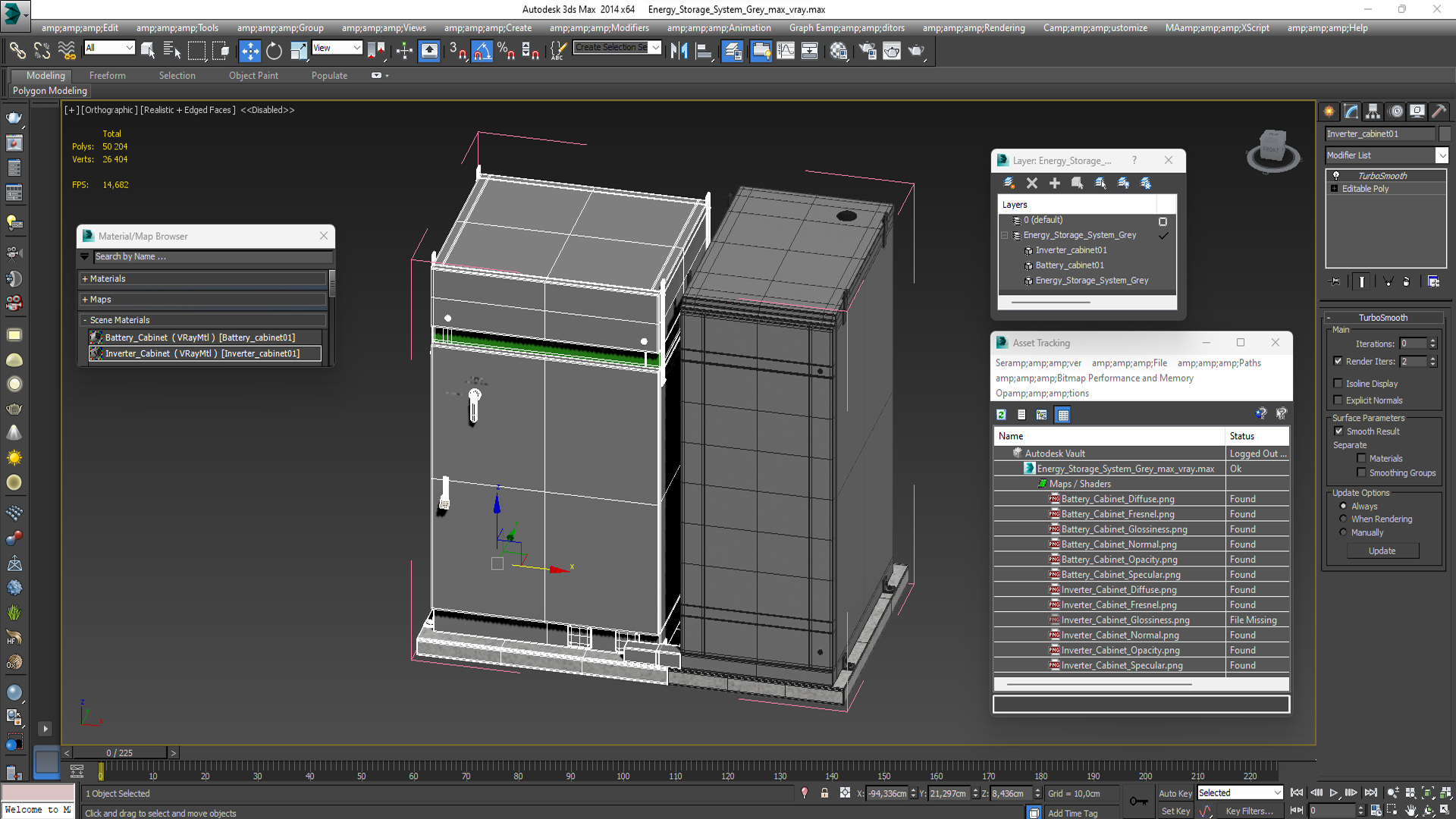 3D Energy Storage System Grey