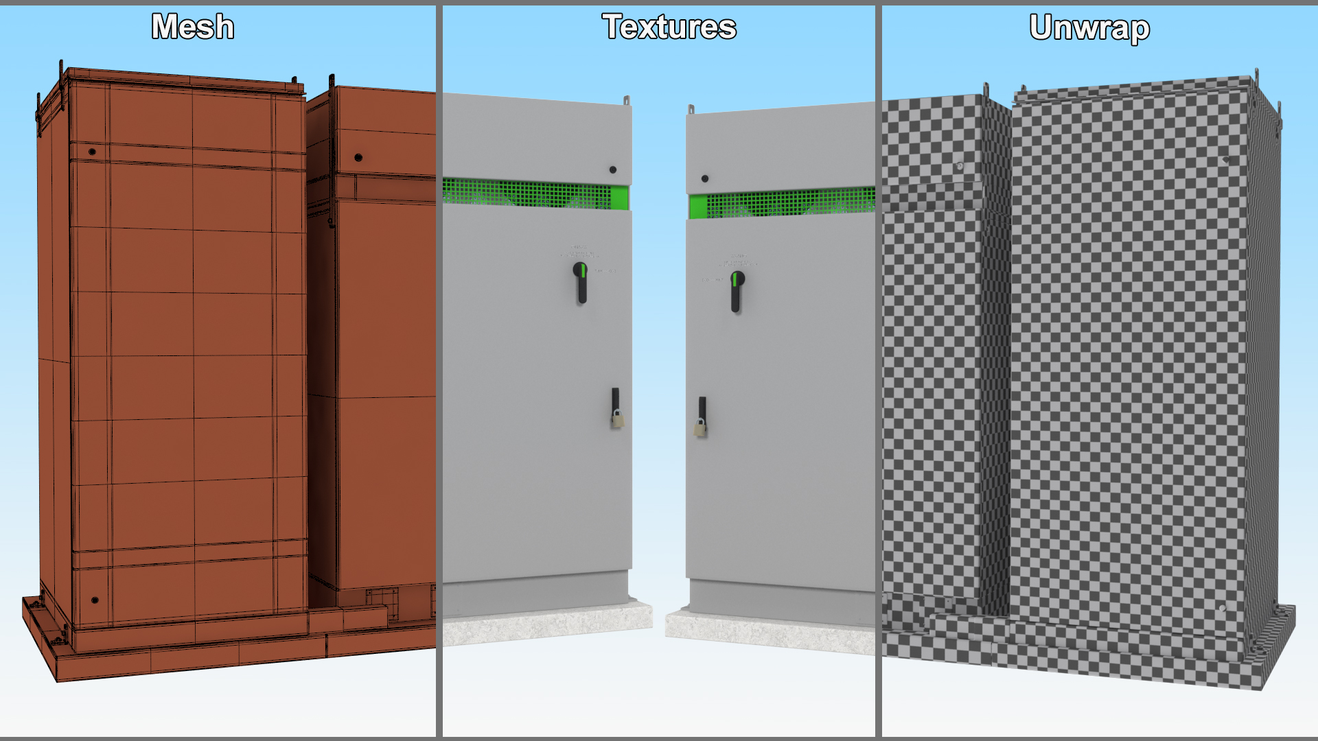 3D Energy Storage System Grey