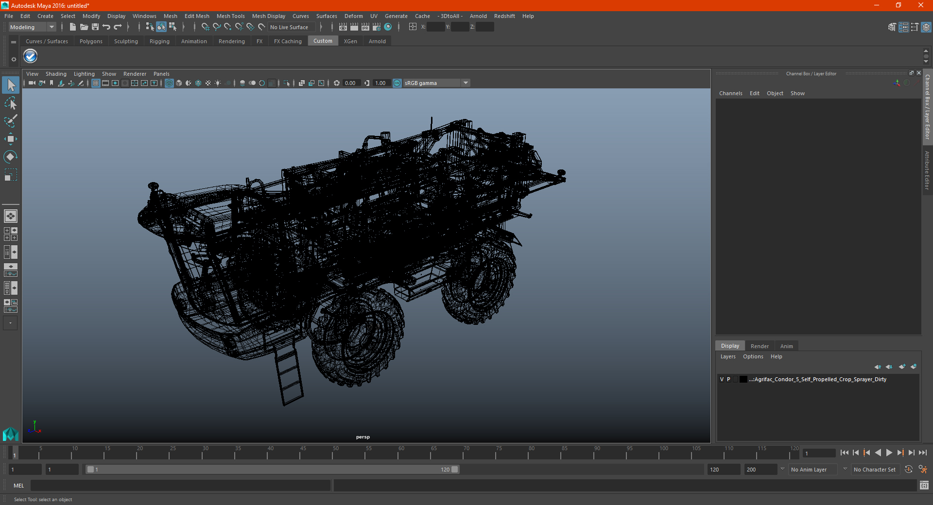 3D model Agrifac Condor 5 Self Propelled Crop Sprayer Dirty