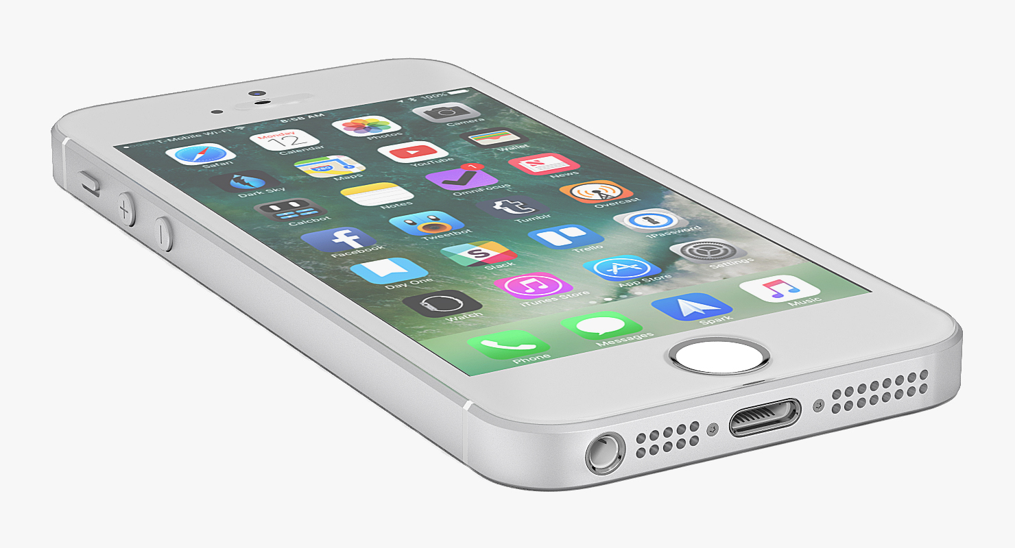 3D iPhone SE Silver