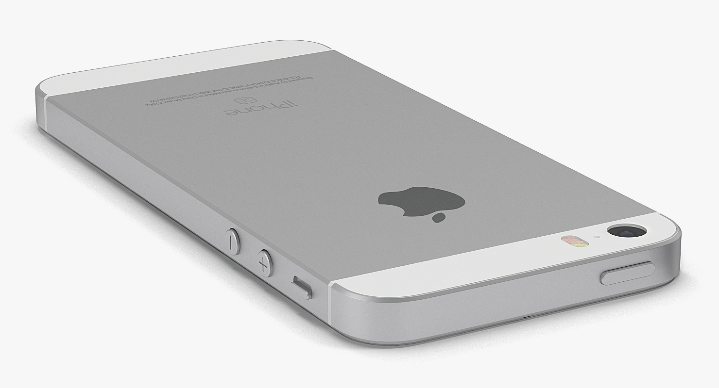 3D iPhone SE Silver