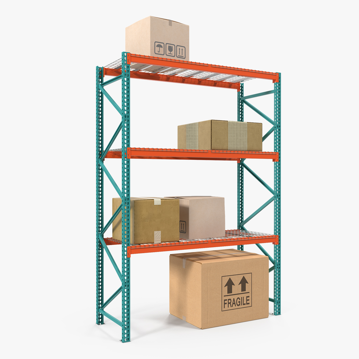 Pallet Rack with Boxes
