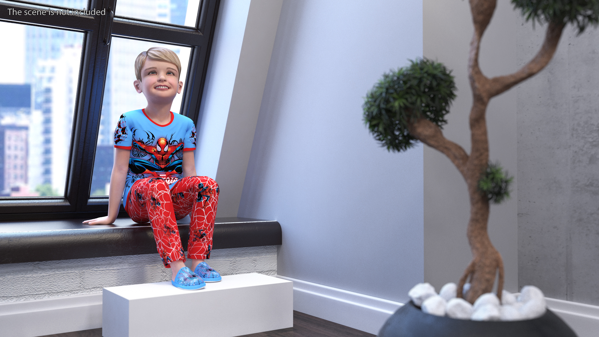 3D Child Boy Home Style Rigged for Maya