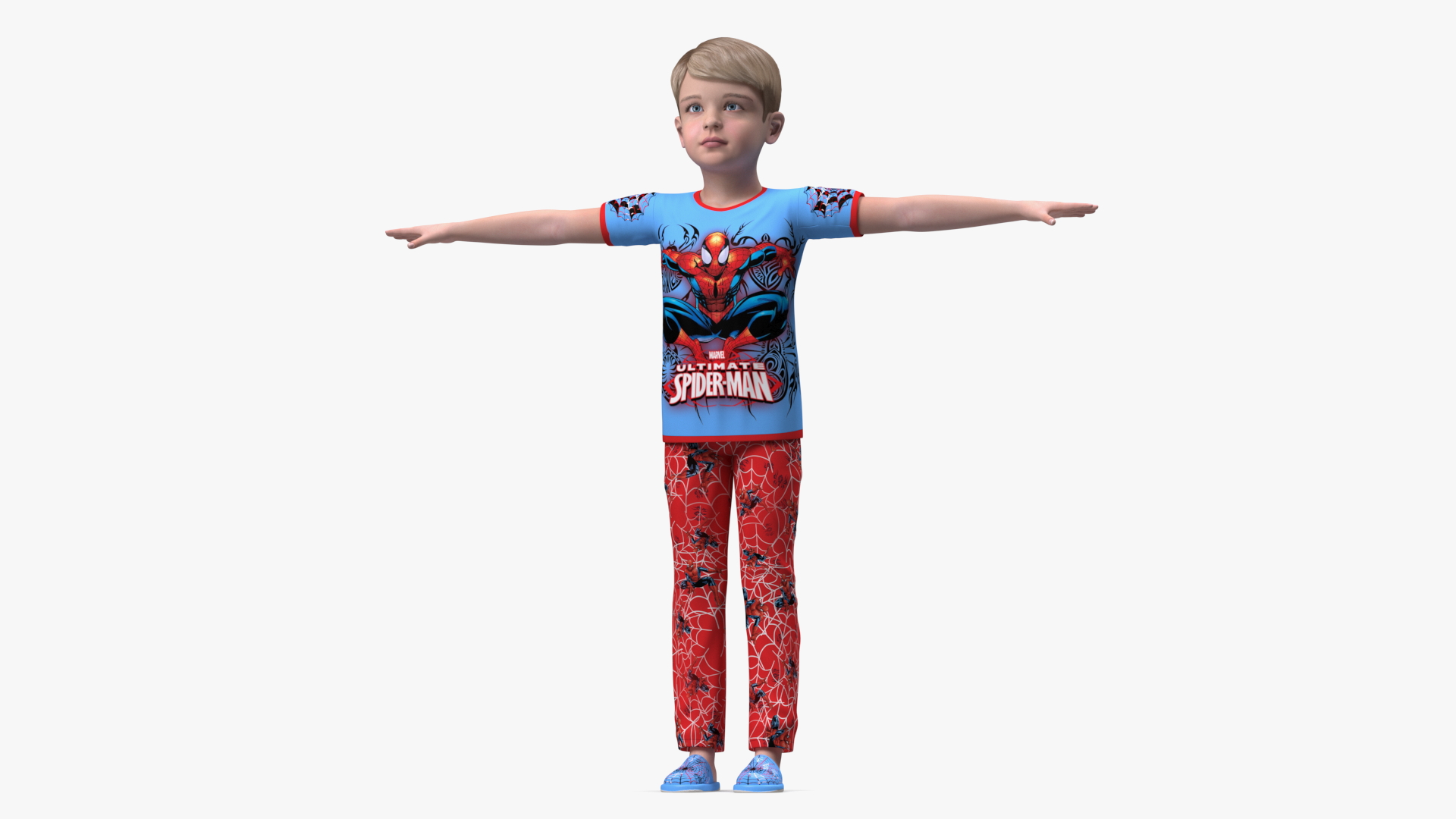 3D Child Boy Home Style Rigged for Maya